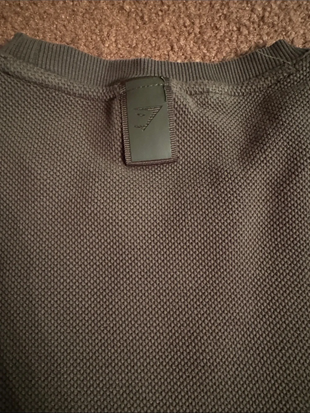 Gymshark men Olive Crewneck Sweatshirt with White Logo